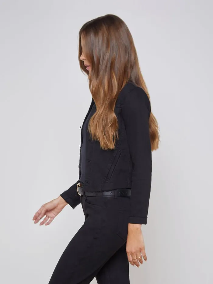 L039Agence Blazers and Jackets Women Janelle Denim Jacket Saturated Black