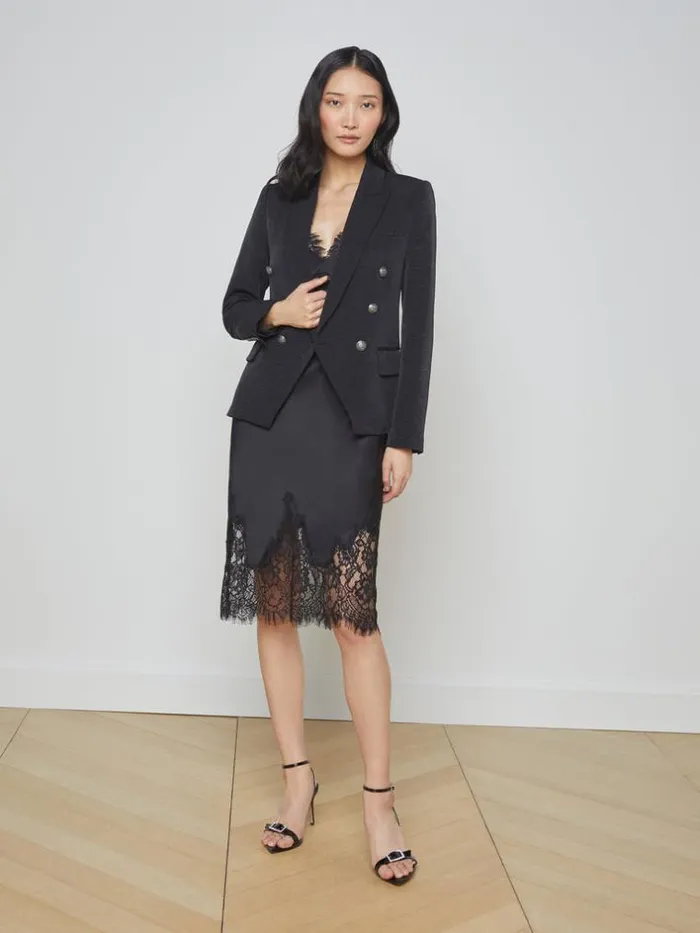 L039Agence Blazers and Jackets Women Kenzie Blazer Blackbrushed Gunmetal