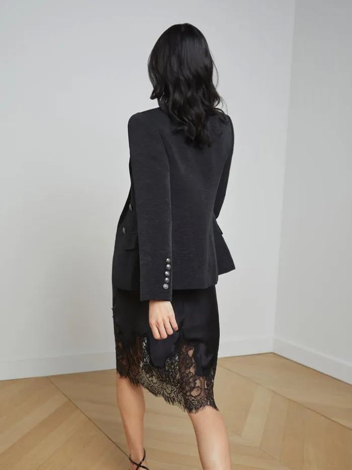 L039Agence Blazers and Jackets Women Kenzie Blazer Blackbrushed Gunmetal