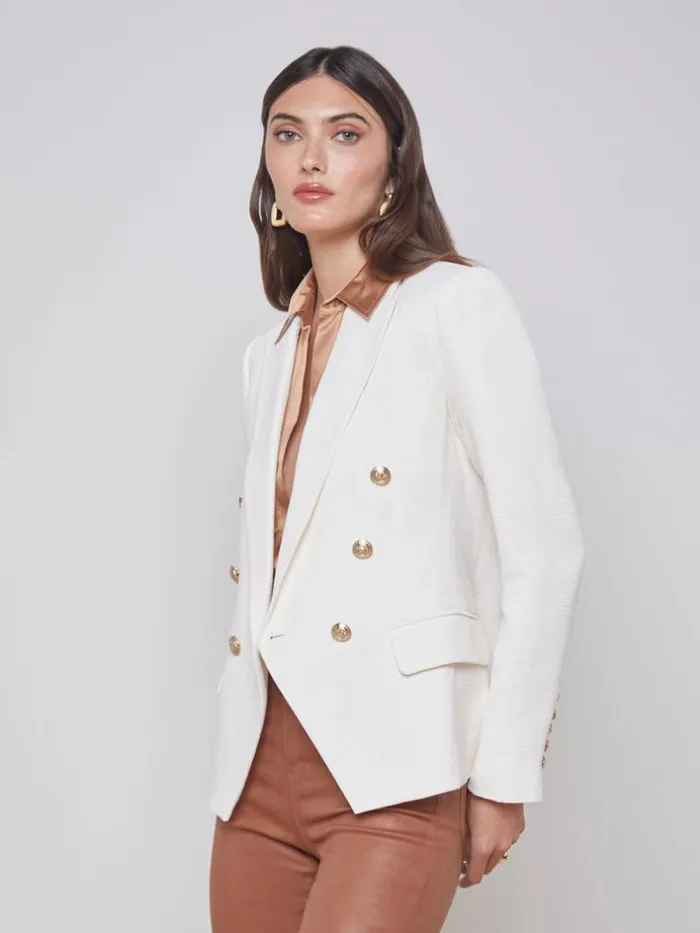L039Agence Blazers and Jackets Women Kenzie Blazer Ivorypearl Silver