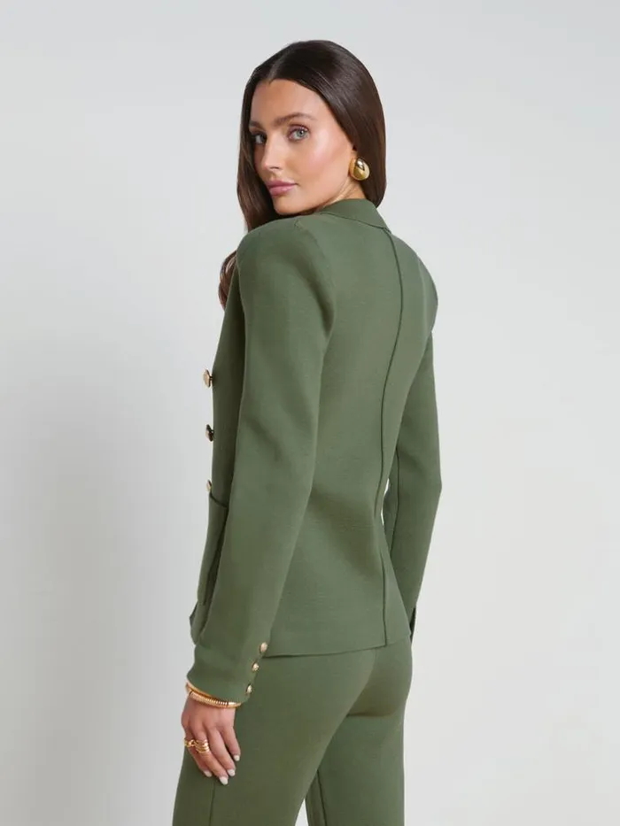 L039Agence Blazers and Jackets Women Kenzie Knit Blazer Clovergold