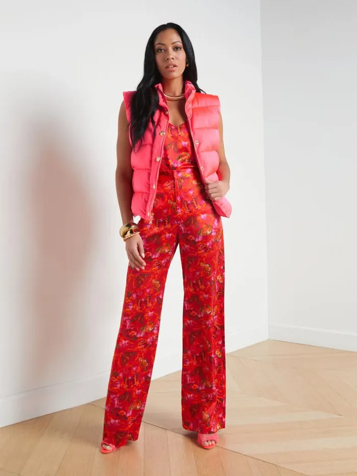 L039Agence Blazers and Jackets Women Rae Puffer Vest Neon Coral