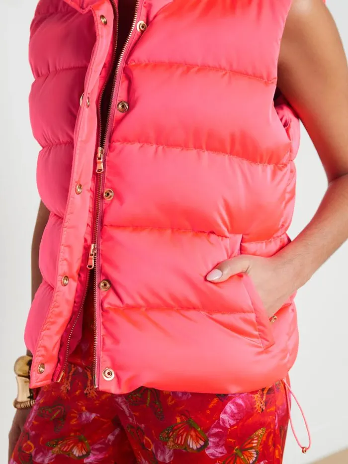 L039Agence Blazers and Jackets Women Rae Puffer Vest Neon Coral