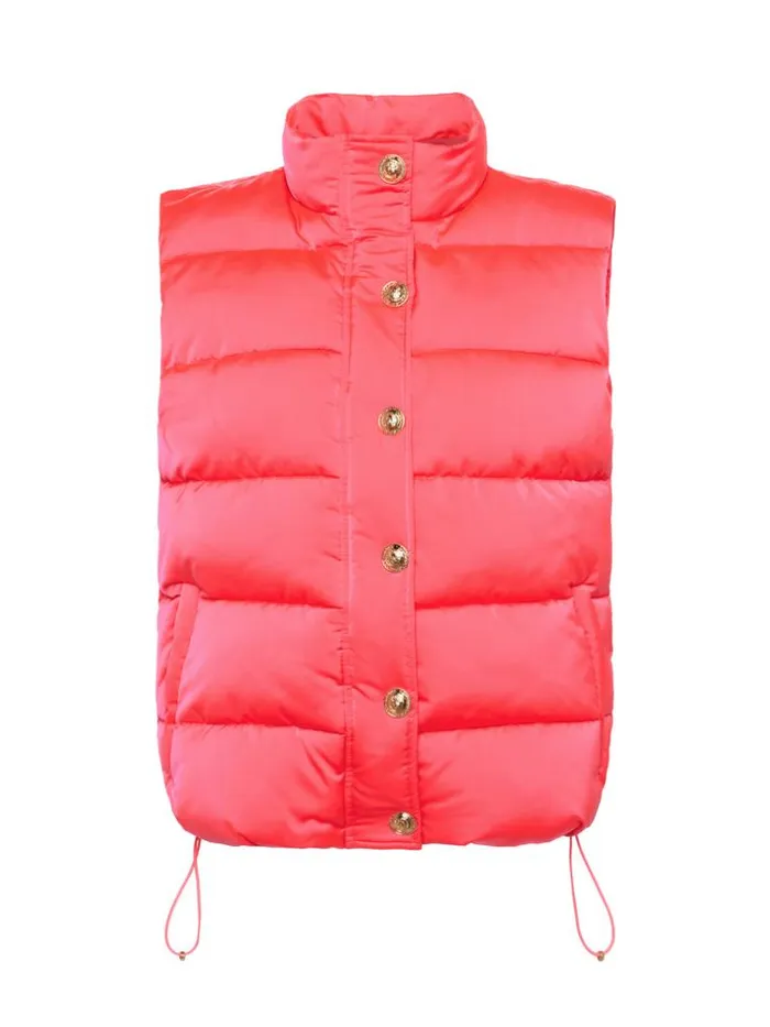 L039Agence Blazers and Jackets Women Rae Puffer Vest Neon Coral