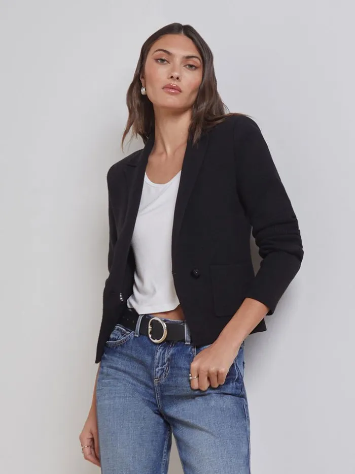 L039Agence Blazers and Jackets Women Sofia Knit Blazer Black