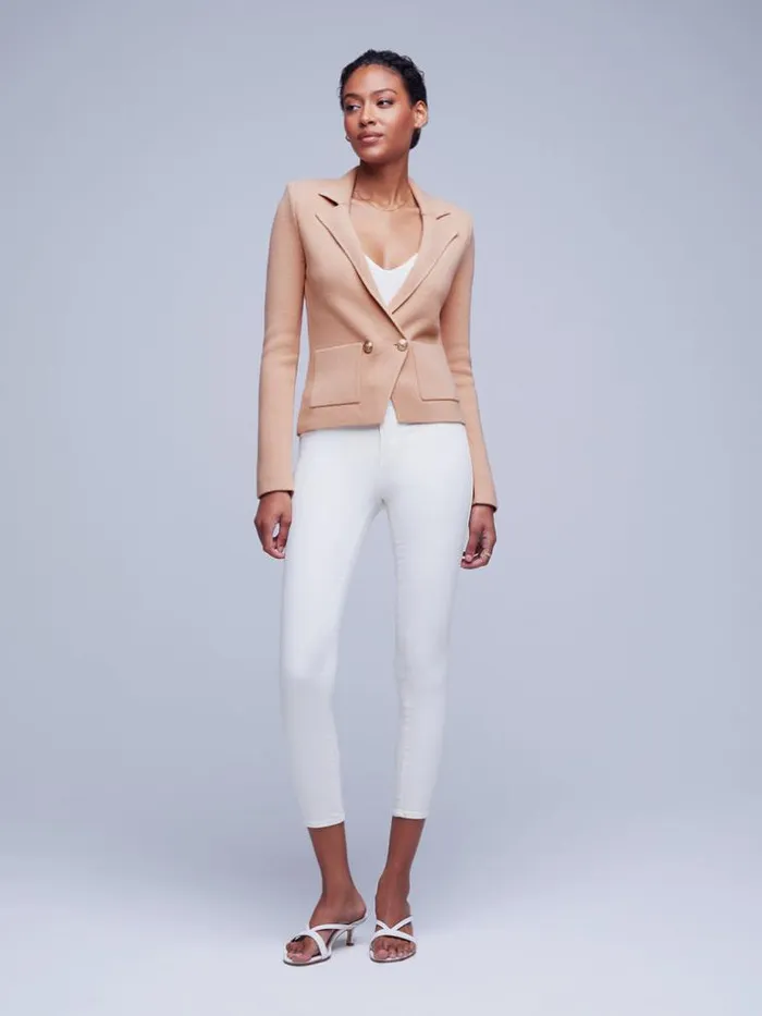 L039Agence Blazers and Jackets Women Sofia Knit Blazer Dusty Pink