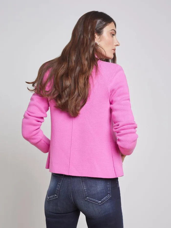 L039Agence Blazers and Jackets Women Sofia Knit Blazer Hot Pink