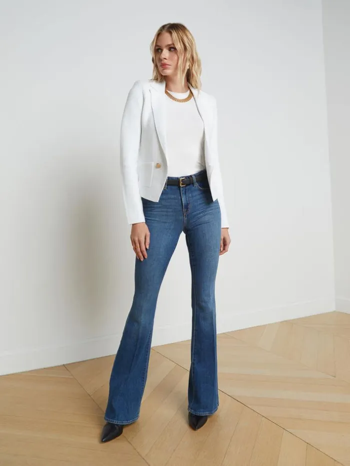 L039Agence Blazers and Jackets Women Sofia Knit Blazer White