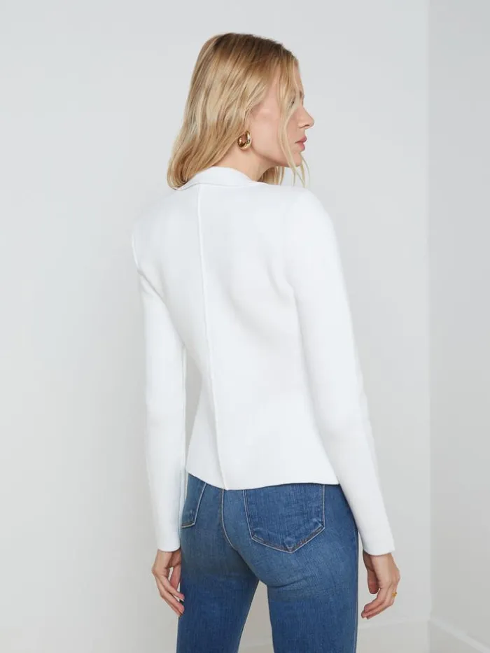 L039Agence Blazers and Jackets Women Sofia Knit Blazer White