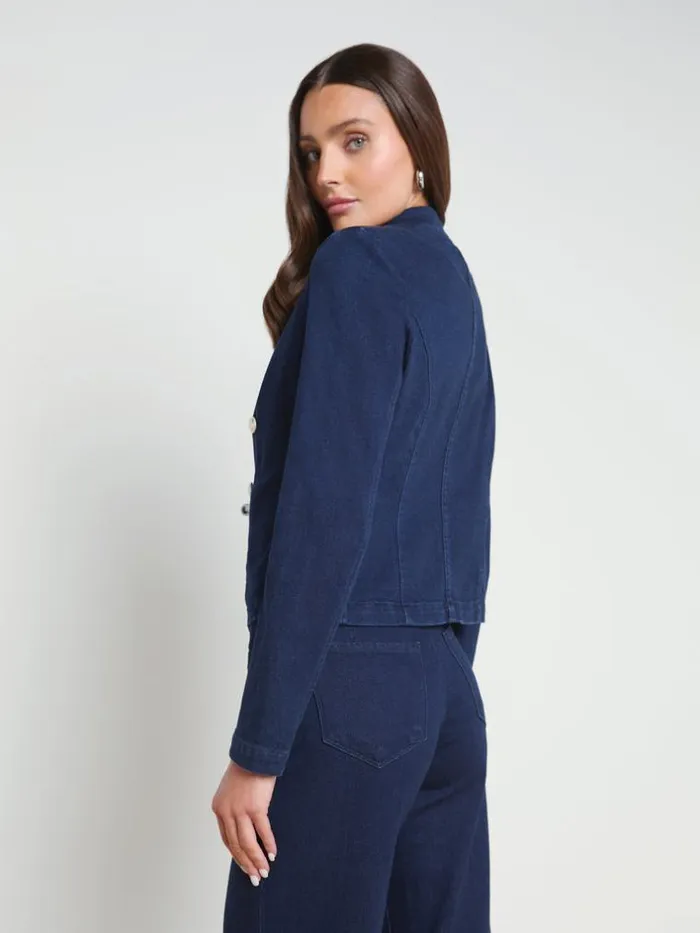 L039Agence Blazers and Jackets Women Wayne Denim Blazer Palomino