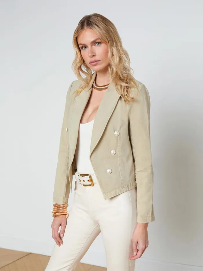 L039Agence Blazers and Jackets Women Wayne Denim Blazer Sand Dune