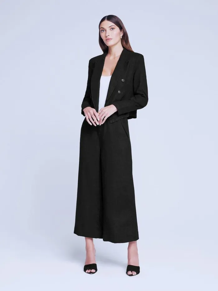 L039Agence Blazers and Jackets Women Wayne Linen Blazer Black