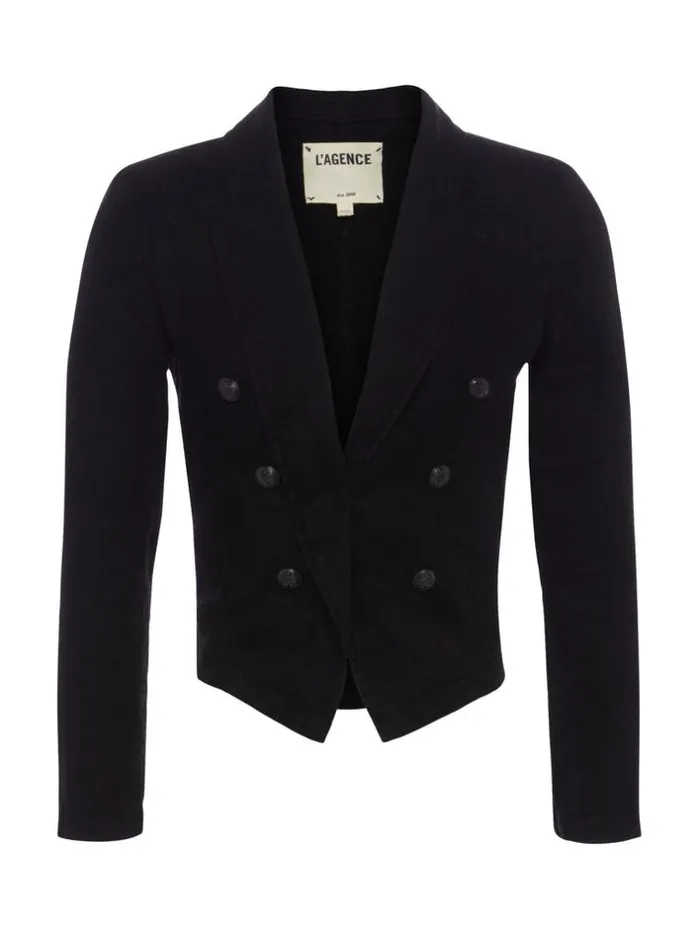 L039Agence Blazers and Jackets Women Wayne Linen Blazer Black