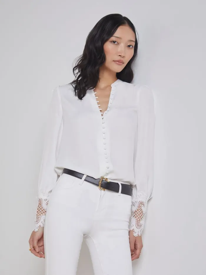 L039Agence Blouses and Tops Women Ava Blouse Ivory