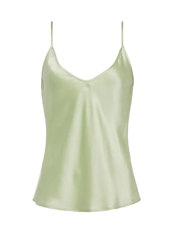 L039Agence Blouses and Tops Women Lexi Silk Camisole Laurel Green