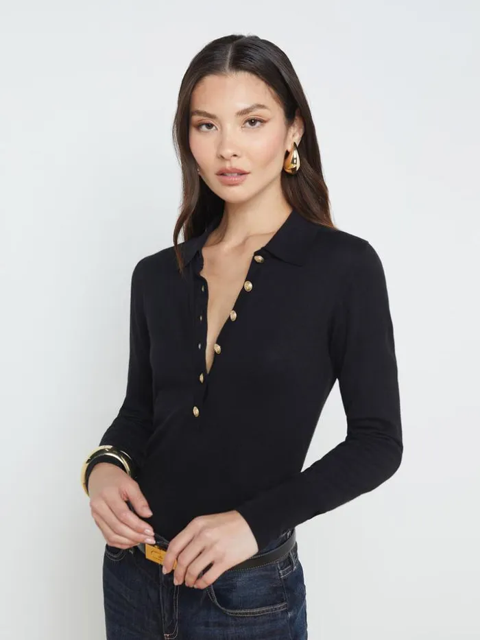 L039Agence Blouses and Tops Women Sterling Sweater Blackgold