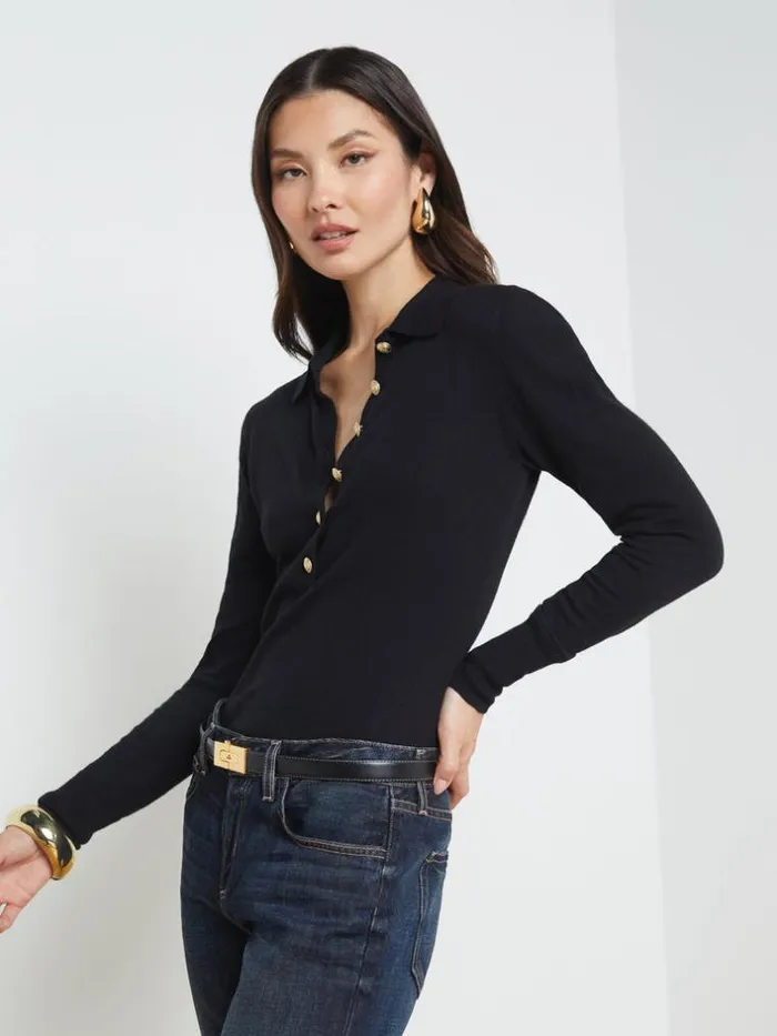 L039Agence Blouses and Tops Women Sterling Sweater Blackgold