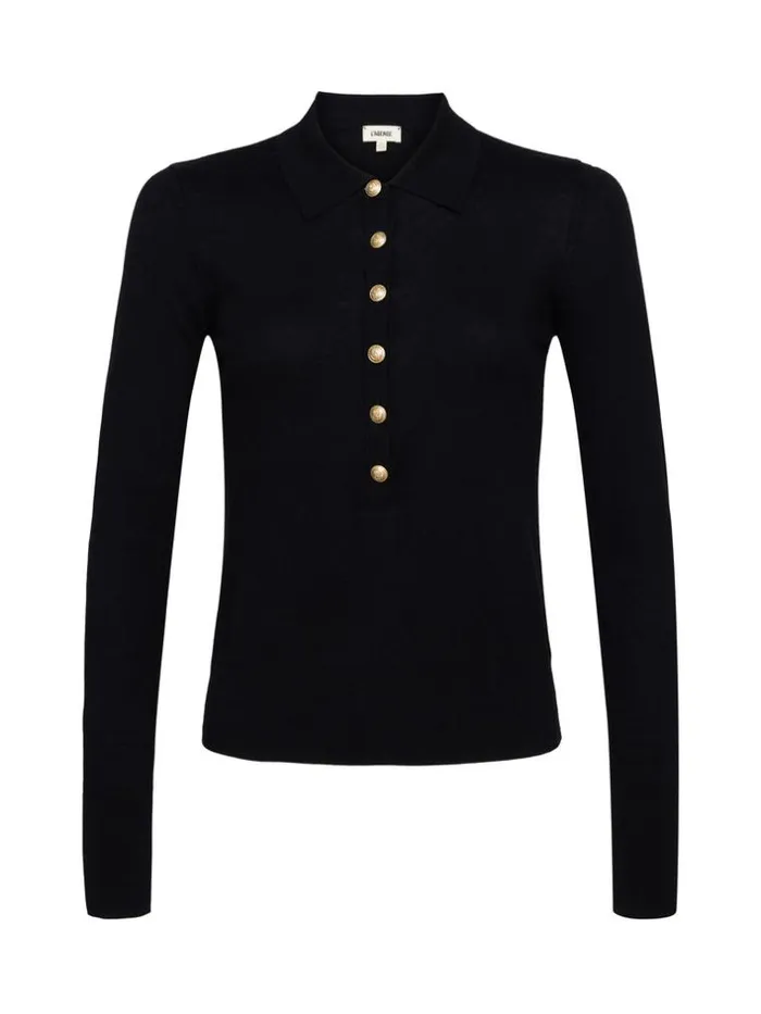L039Agence Blouses and Tops Women Sterling Sweater Blackgold