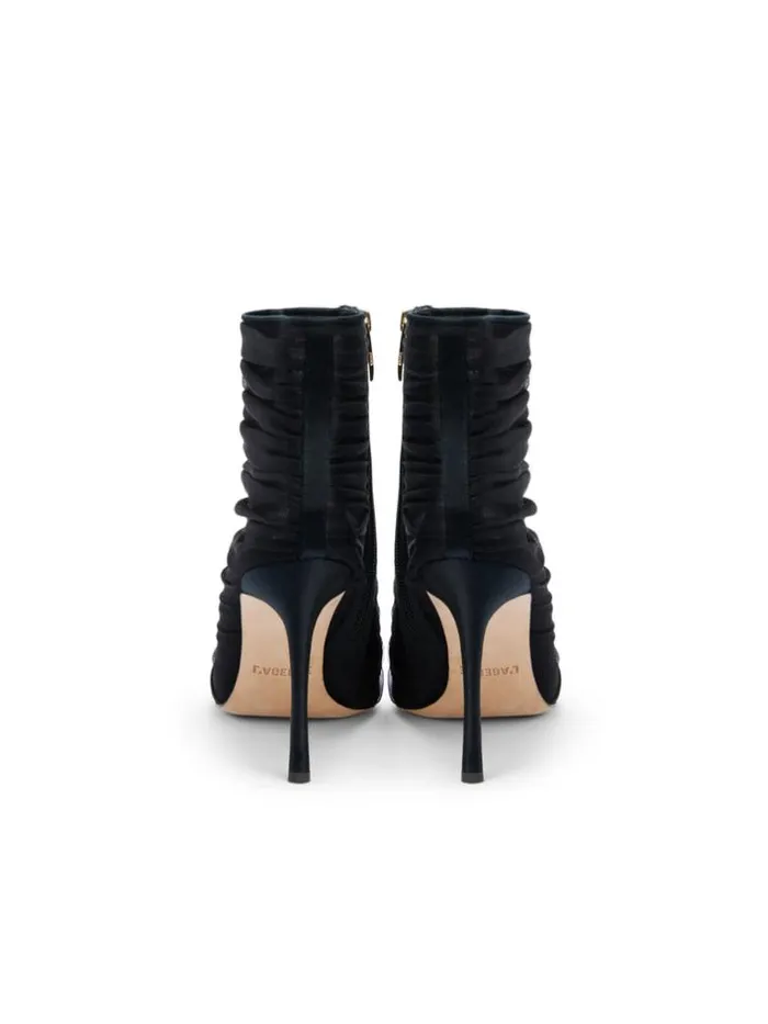 L039Agence Boots and Booties Women Noemie Bootie Black Tullesatin