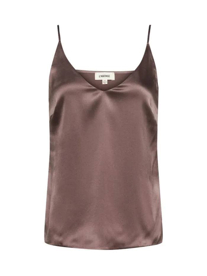 L039Agence Camisoles and Tanks Women Gabriella Camisole Tank Deep Taupe