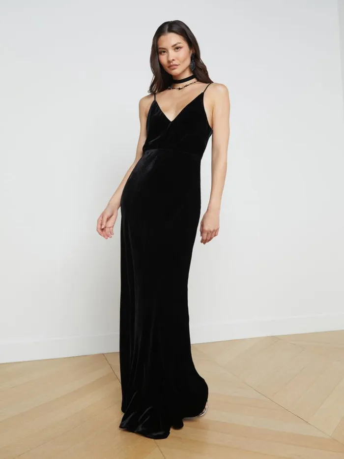 L039Agence Camisoles and Tanks Women Gabriella Velvet Camisole Tank Black Velvet