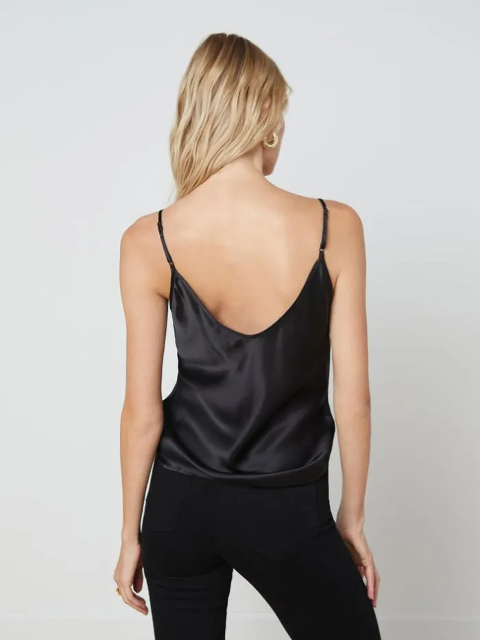 L039Agence Camisoles and Tanks Women Lexi Silk Camisole Black