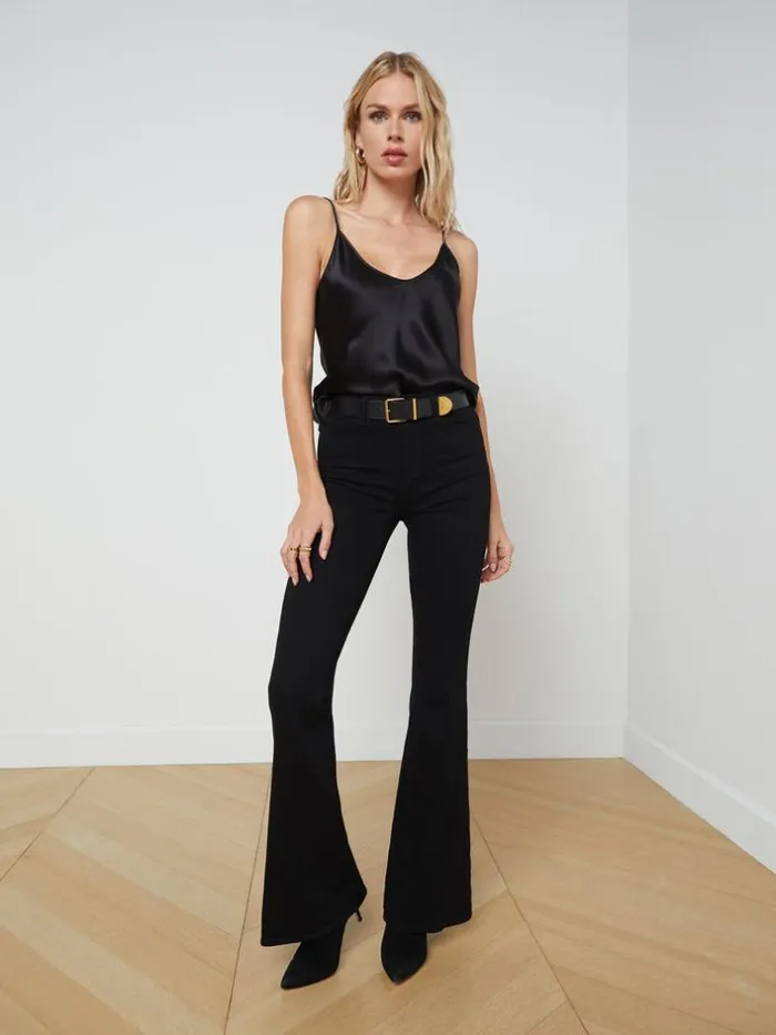 L039Agence Camisoles and Tanks Women Lexi Silk Camisole Black