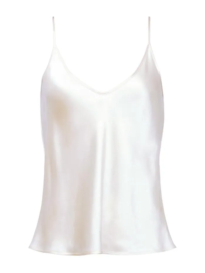 L039Agence Camisoles and Tanks Women Lexi Silk Camisole Pearl