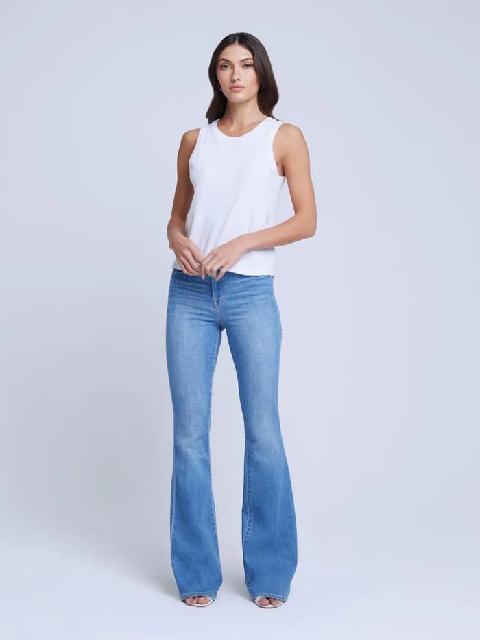 L039Agence Camisoles and Tanks Women Mikaela Cotton Tank White