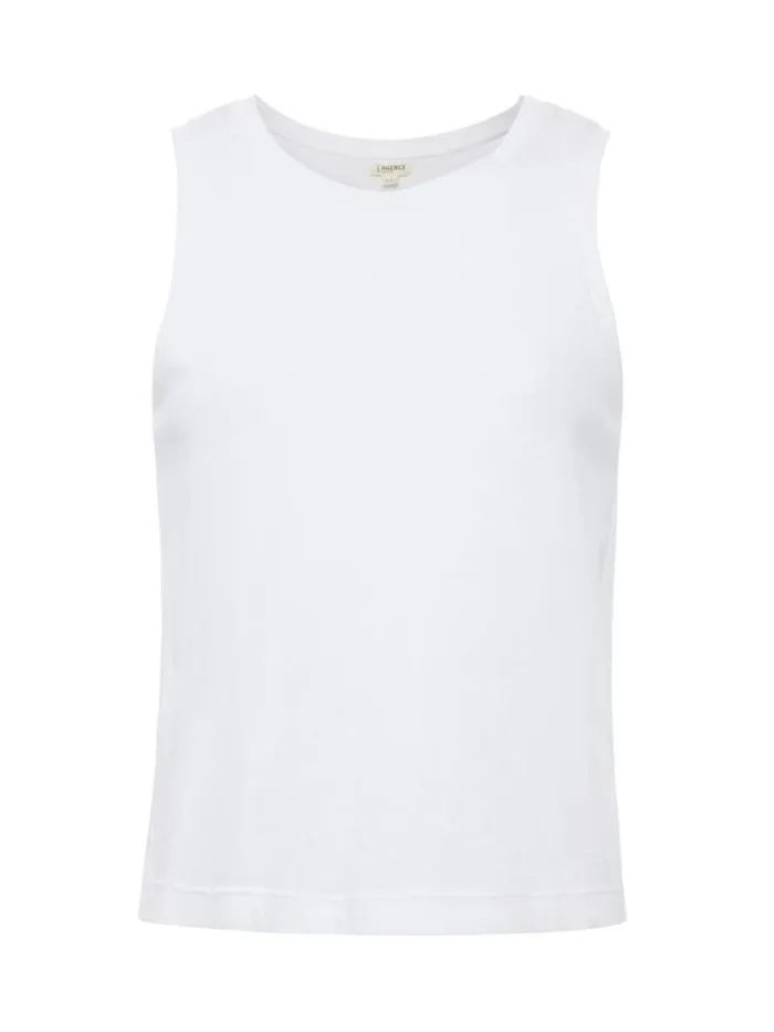 L039Agence Camisoles and Tanks Women Mikaela Cotton Tank White