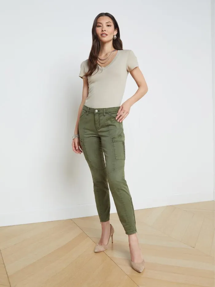 L039Agence Cargo Pants Women Patton Cargo Skinny Pant Brigade