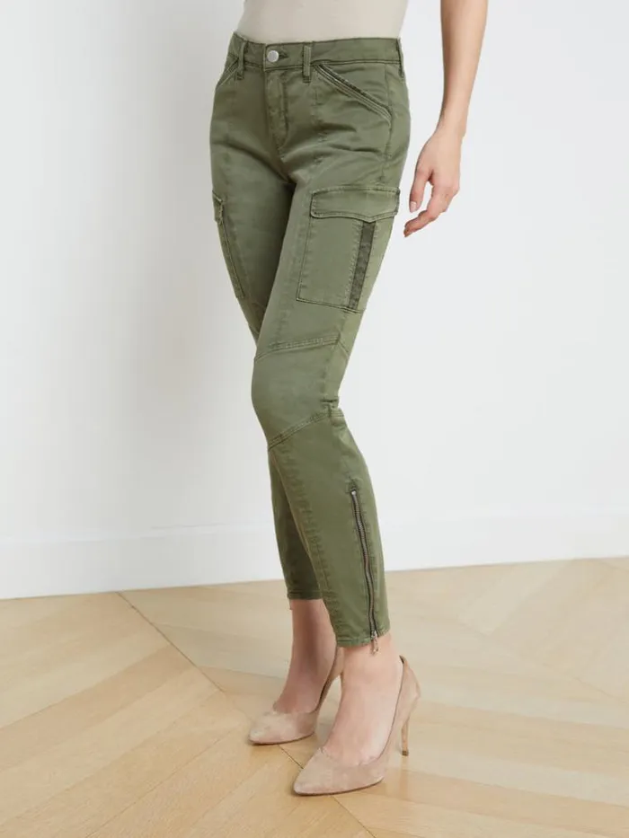 L039Agence Cargo Pants Women Patton Cargo Skinny Pant Brigade