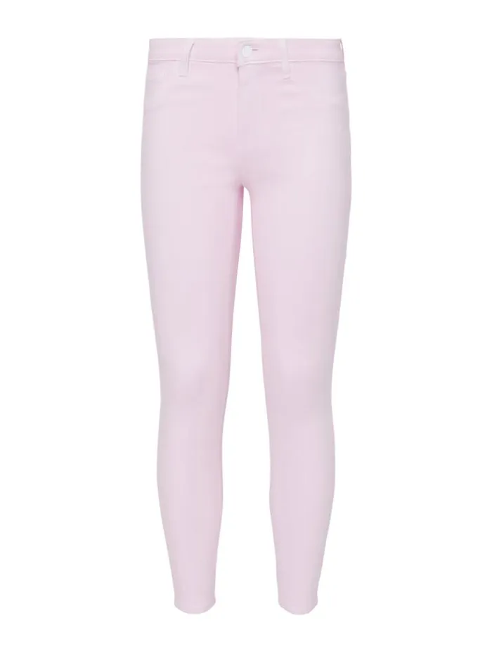 L039Agence Coated Denim Women Margot Coated Skinny Jean Lilac Snowwhite Contrast Coated