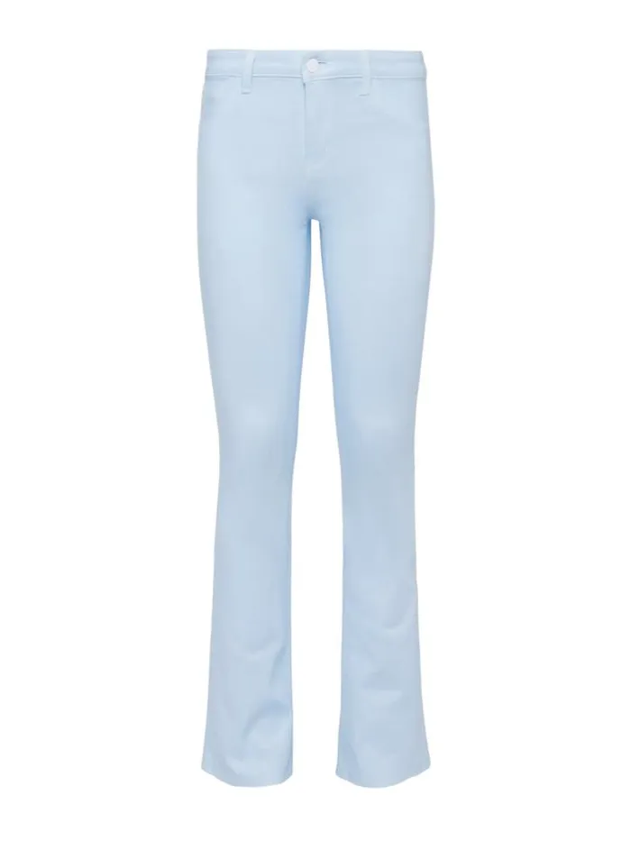 L039Agence Coated Denim Women Selma Coated Bootcut Jean Ice Waterwhite Contrast Coated