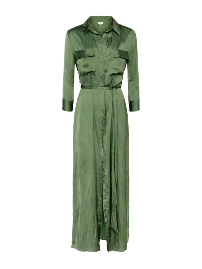 L039Agence Dresses and Jumpsuits Women Cameron Maxi Shirt Dress Clover