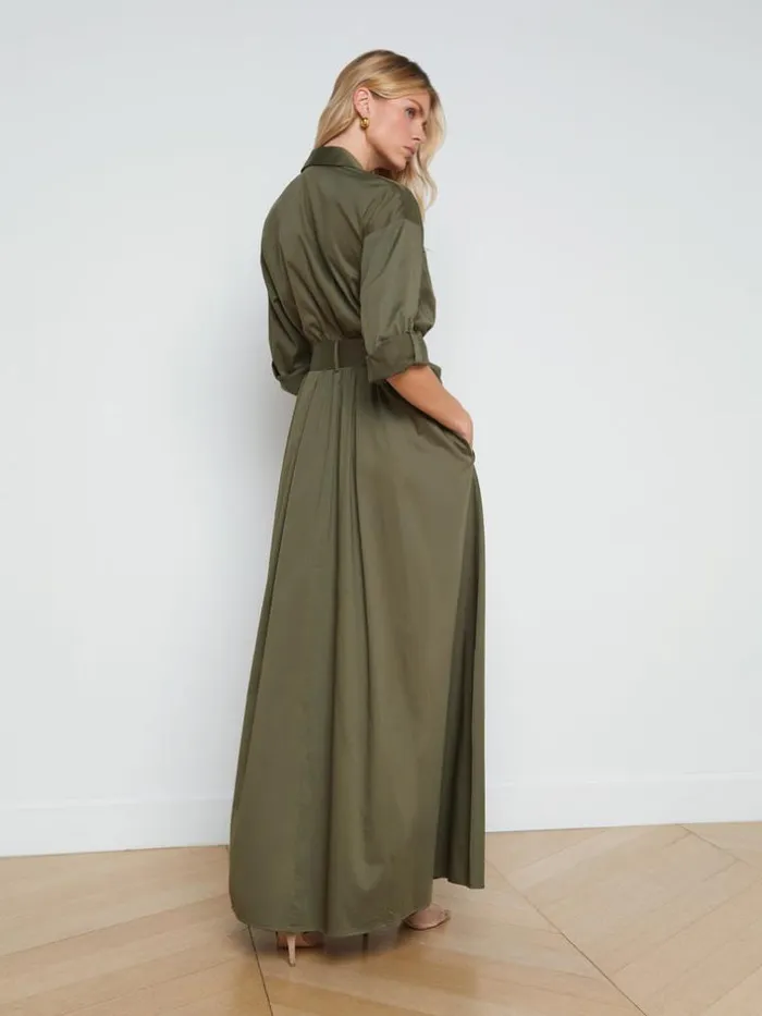 L039Agence Dresses and Jumpsuits Women Cammi Poplin Dress Ivy Green