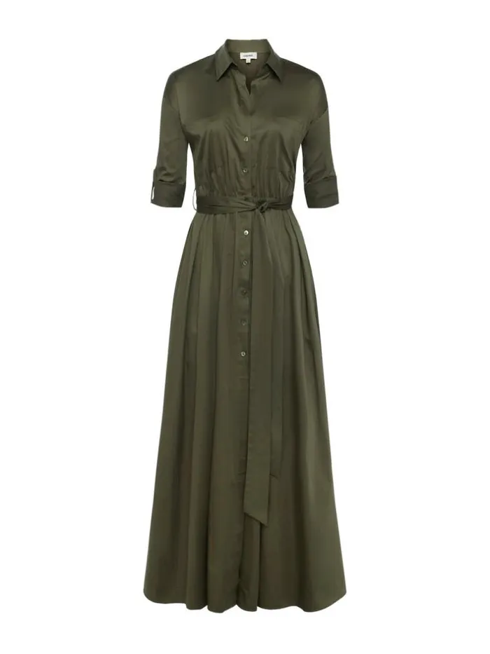 L039Agence Dresses and Jumpsuits Women Cammi Poplin Dress Ivy Green