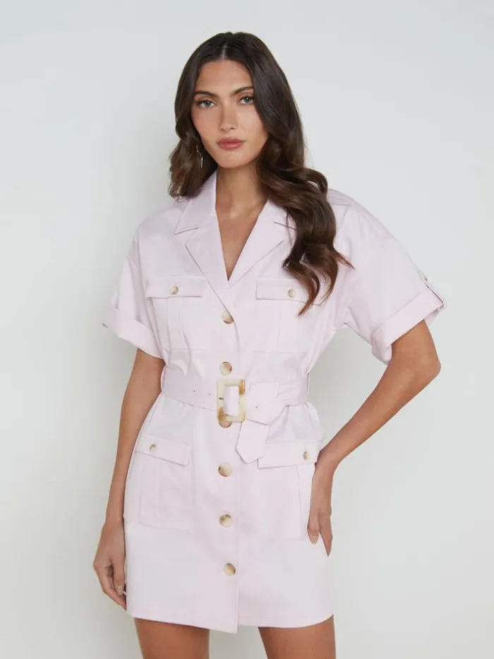 L039Agence Dresses and Jumpsuits Women Everest Safari Shirtdress Lilac Snow