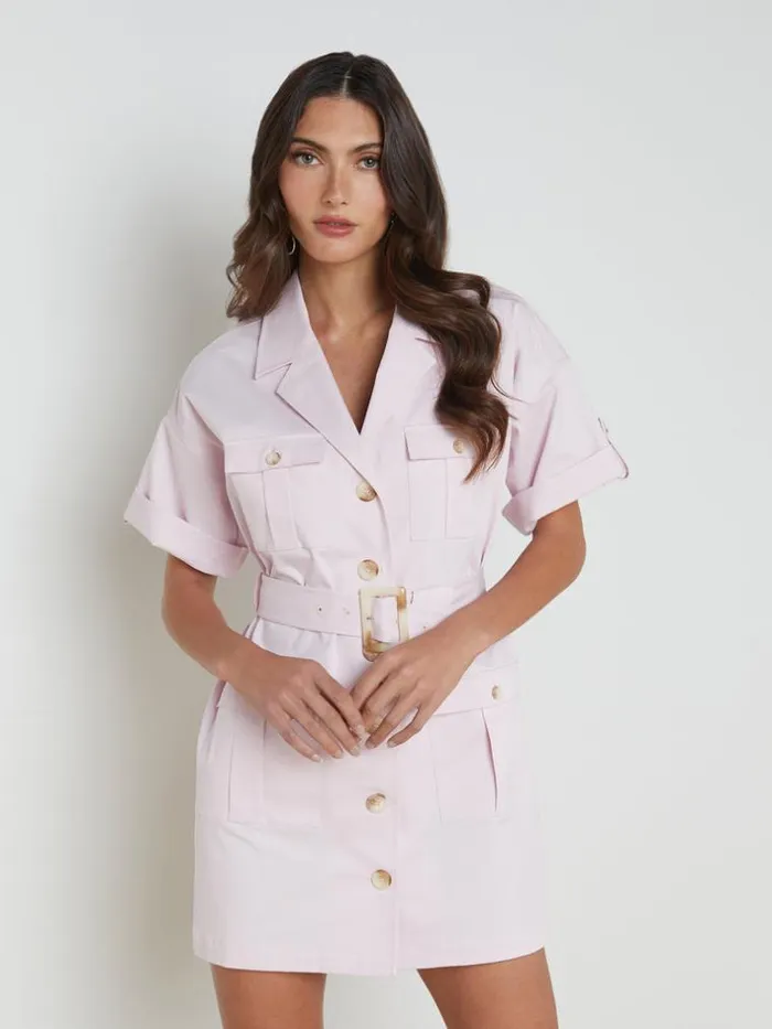 L039Agence Dresses and Jumpsuits Women Everest Safari Shirtdress Lilac Snow