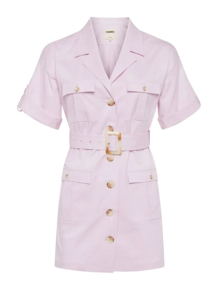 L039Agence Dresses and Jumpsuits Women Everest Safari Shirtdress Lilac Snow