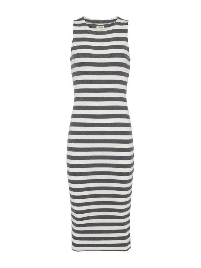 L039Agence Dresses and Jumpsuits Women Nura Sleeveless Midi Dress Marengowhite Stripe