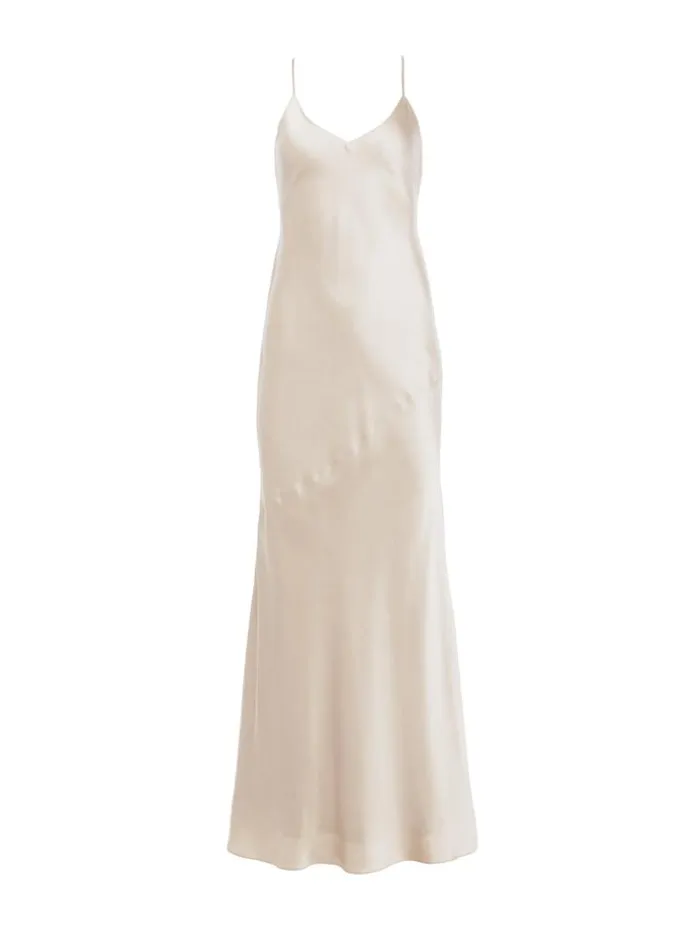 L039Agence Dresses and Jumpsuits Women Serita Silk Slip Dress Champagne