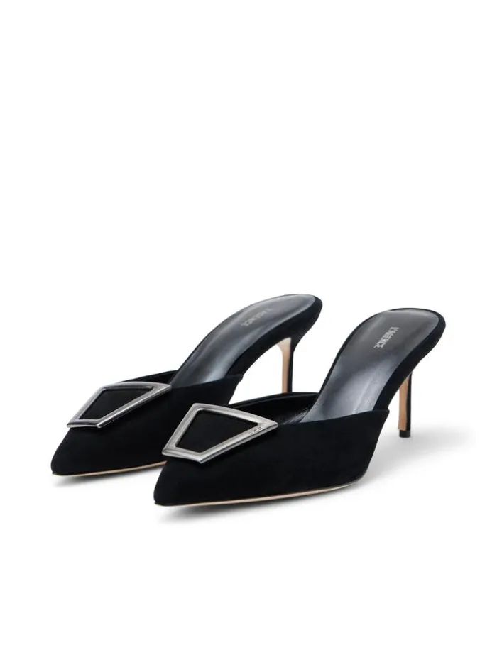 L039Agence Heels and Pumps Women Charlene Mule Black Suede
