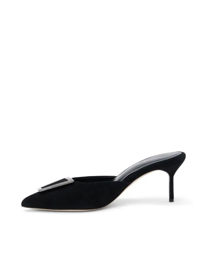 L039Agence Heels and Pumps Women Charlene Mule Black Suede