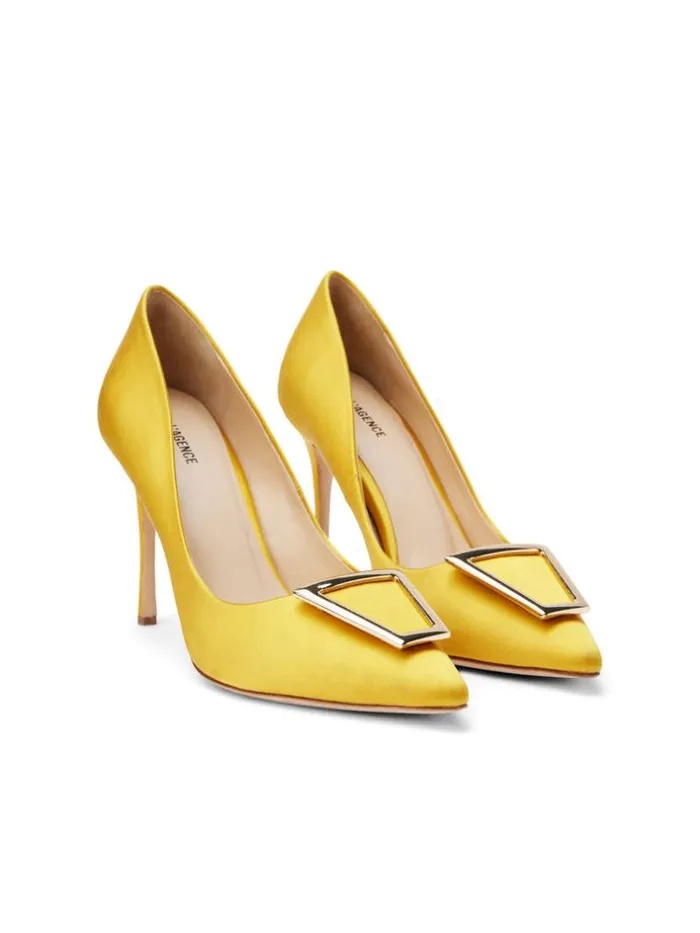 L039Agence Heels and Pumps Women Elea Pump Citrine Satin