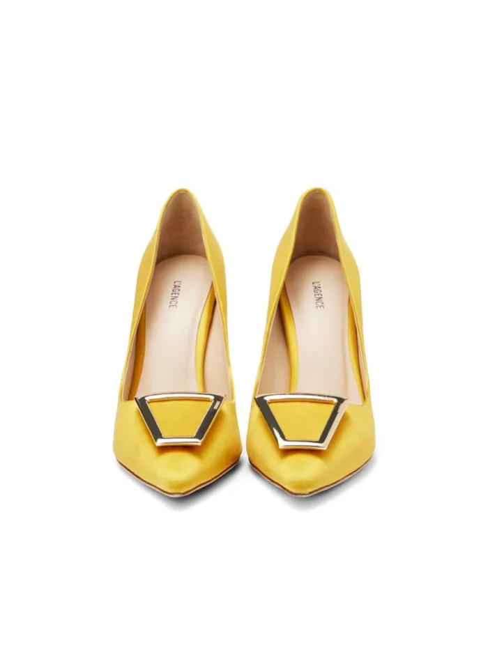 L039Agence Heels and Pumps Women Elea Pump Citrine Satin