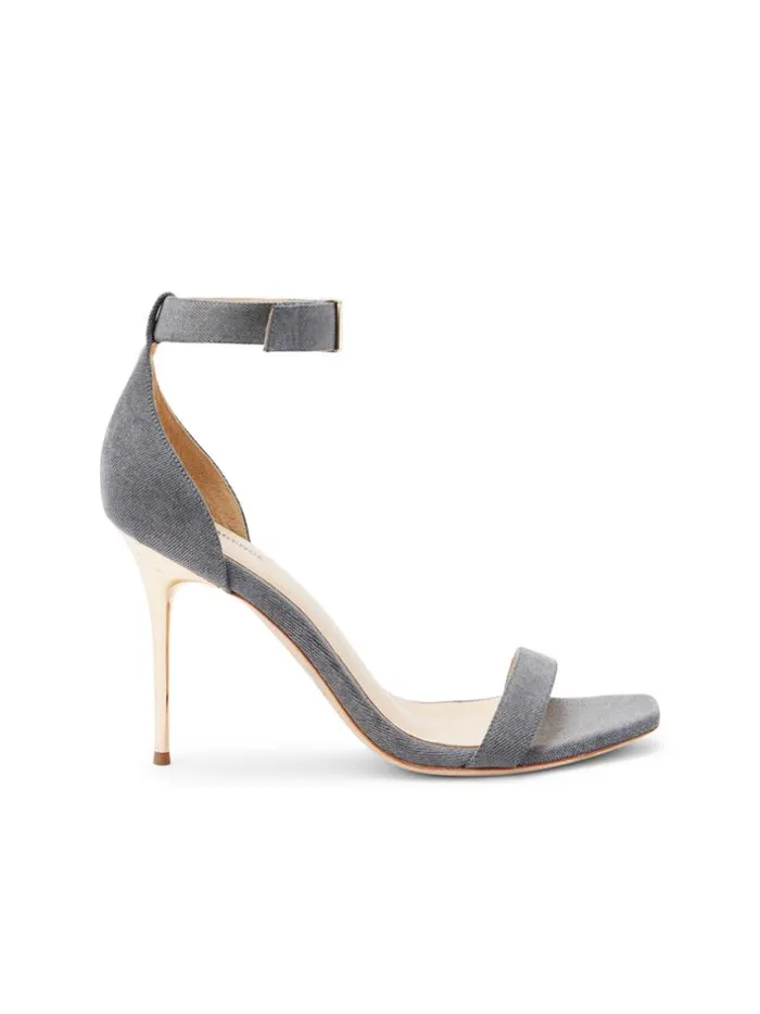 L039Agence Heels and Pumps Women Thea Sandal Grey Denim