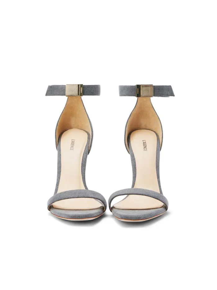 L039Agence Heels and Pumps Women Thea Sandal Grey Denim