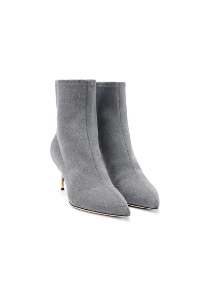 L039Agence Heels and Pumps Women Zoe Bootie Grey Denim