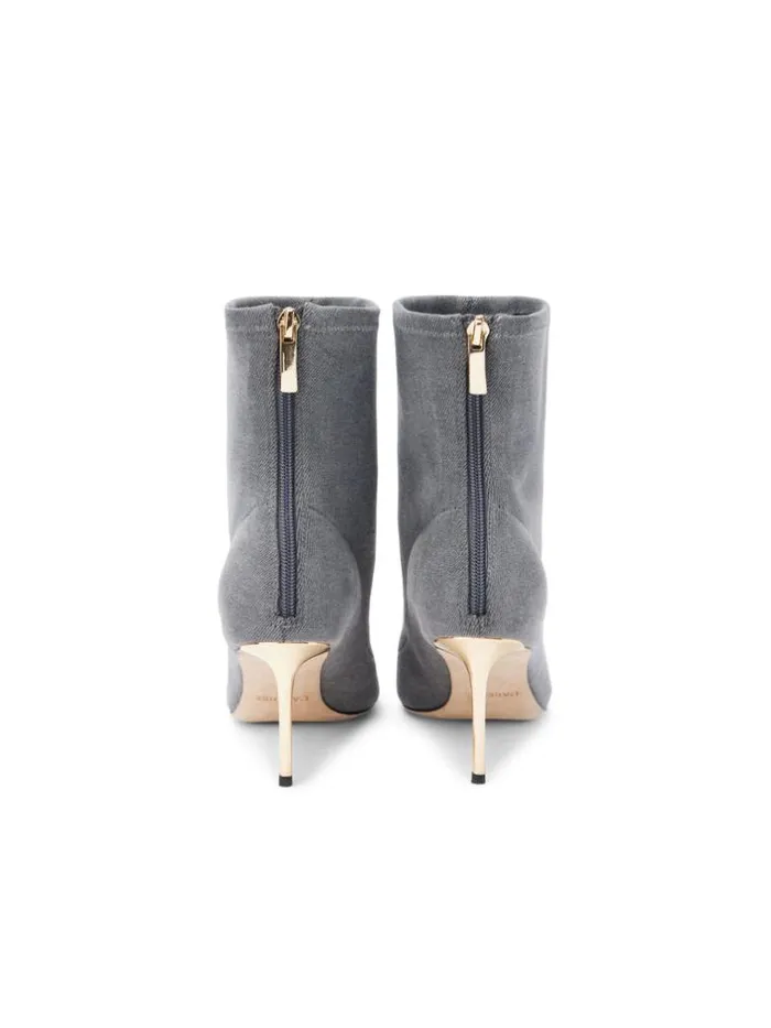 L039Agence Heels and Pumps Women Zoe Bootie Grey Denim